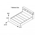 Κρεβάτι OLYMPUS pakoworld σε χρώμα wenge 140x200εκ